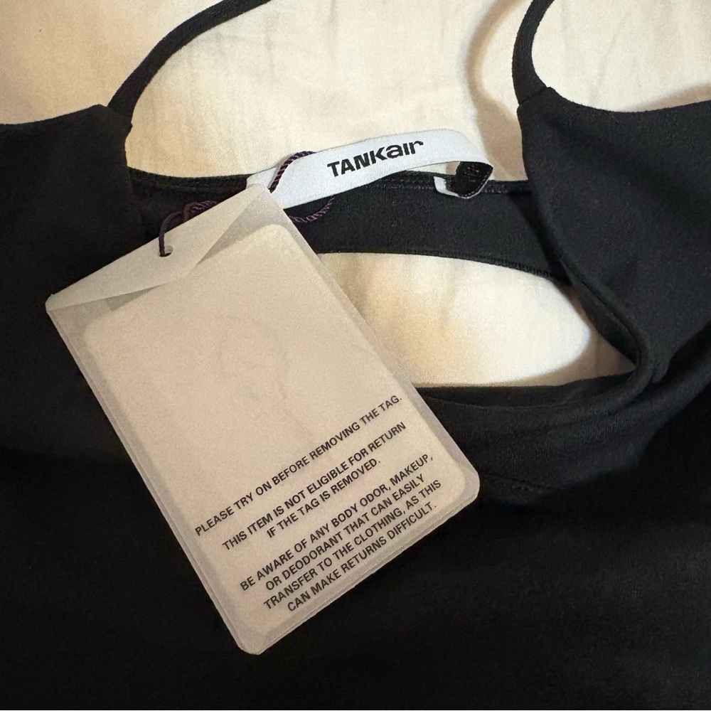 Tank Air Spill Halter Black Tank Top - Picture 7 of 11